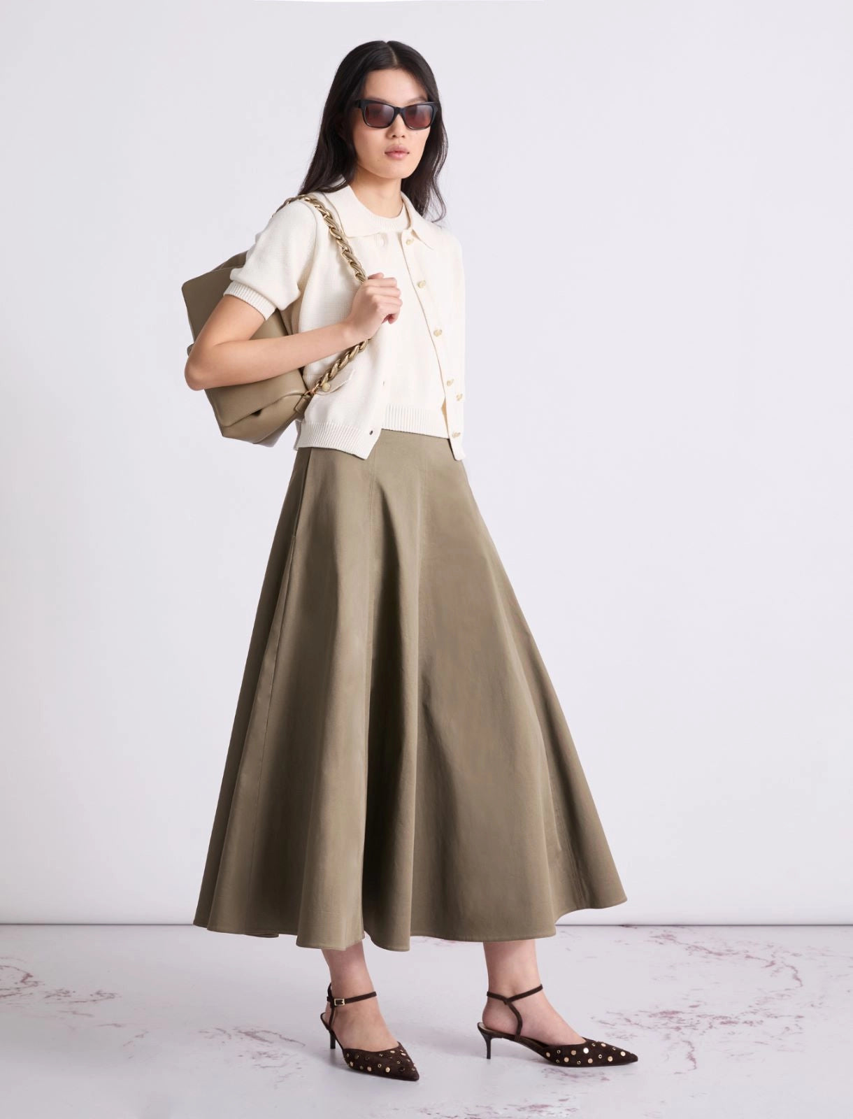 Marella Gonna midi a ruota con tasche MLIForte PE26 Marella