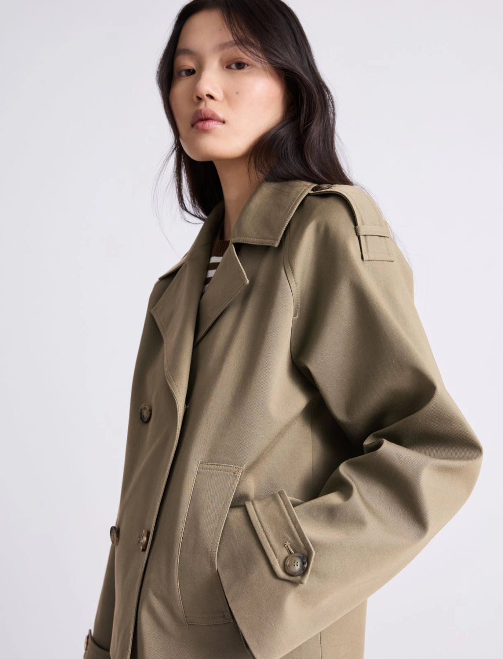 Marella Trench corto con alamari MLIPulvino PE26 Marella