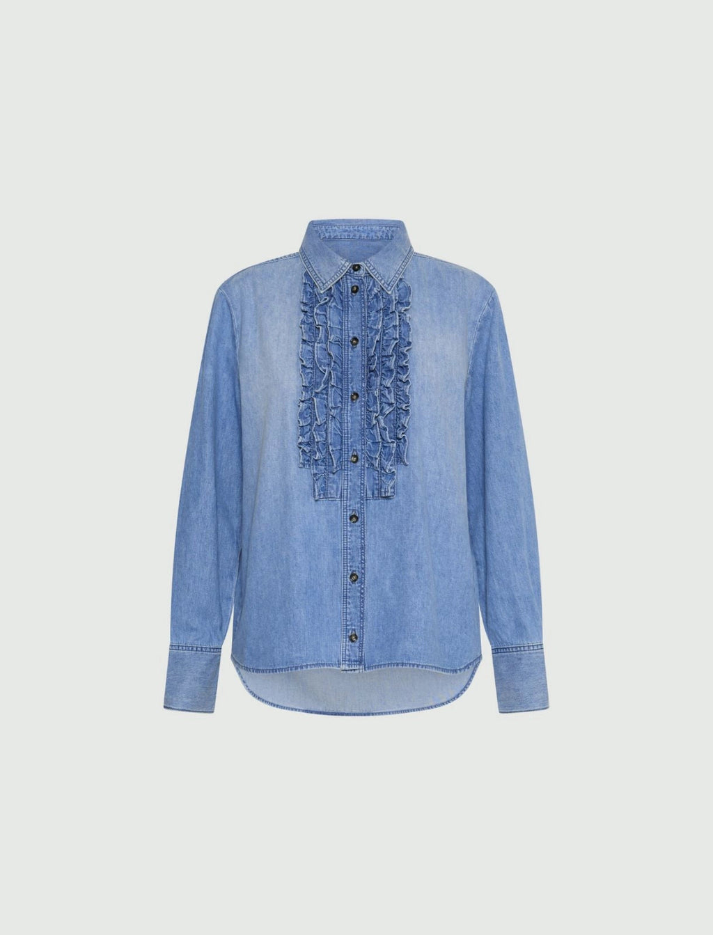 Marella Camicia in denim con rouche MLITenzone PE26 Marella