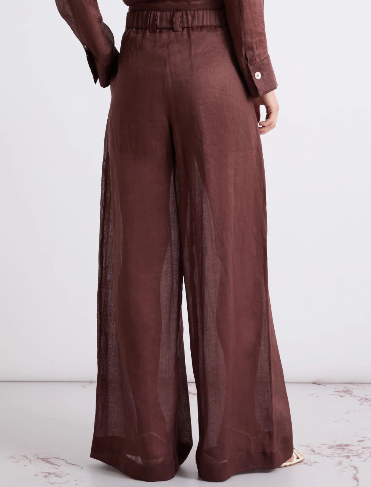 Marella Pantalone wide leg in ramié MLLAereo  PE26 Marella