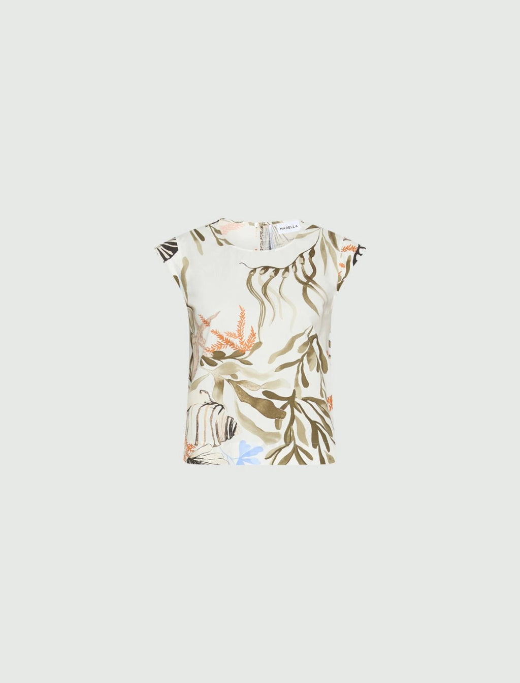 Marella Top smanicato in cotone stretch MllAffine PE26 Marella