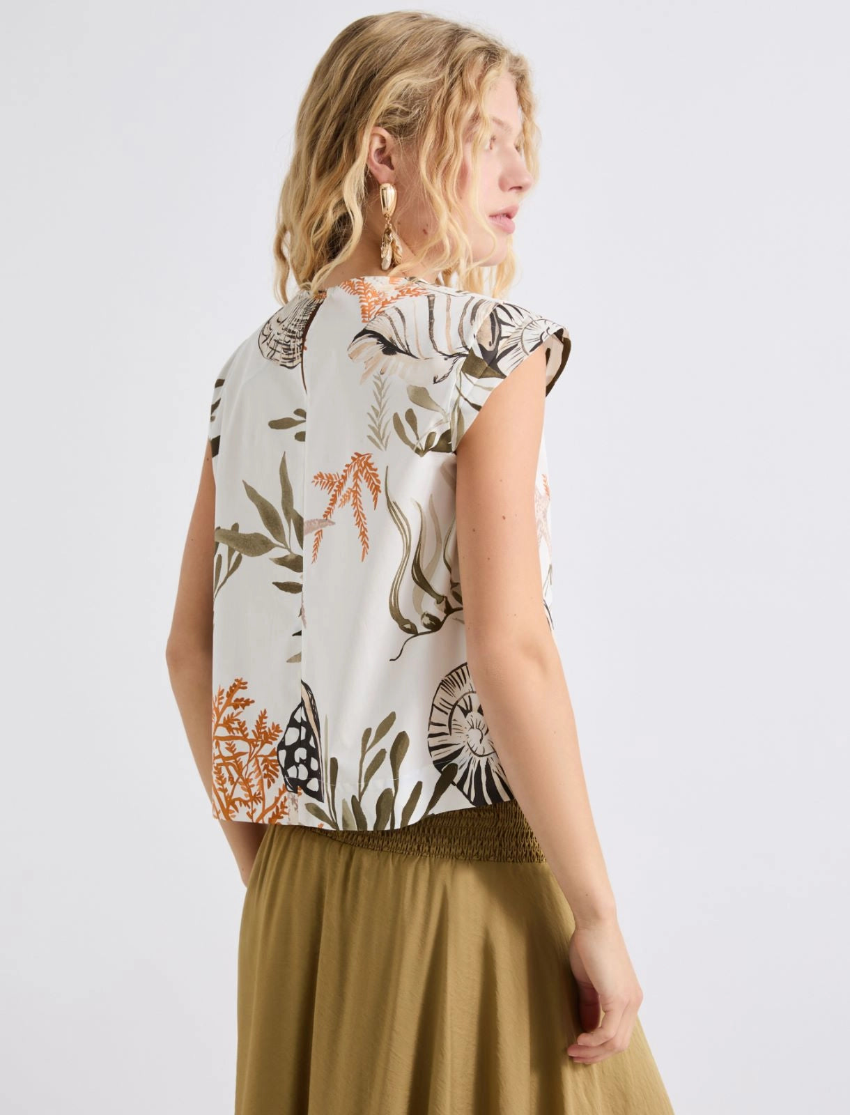 Marella Top smanicato in cotone stretch MllAffine PE26 Marella