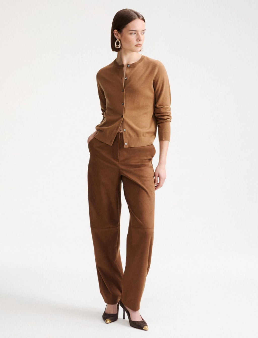 Marella Pantaloni barrel in suede MLLAmour AI26 Marella