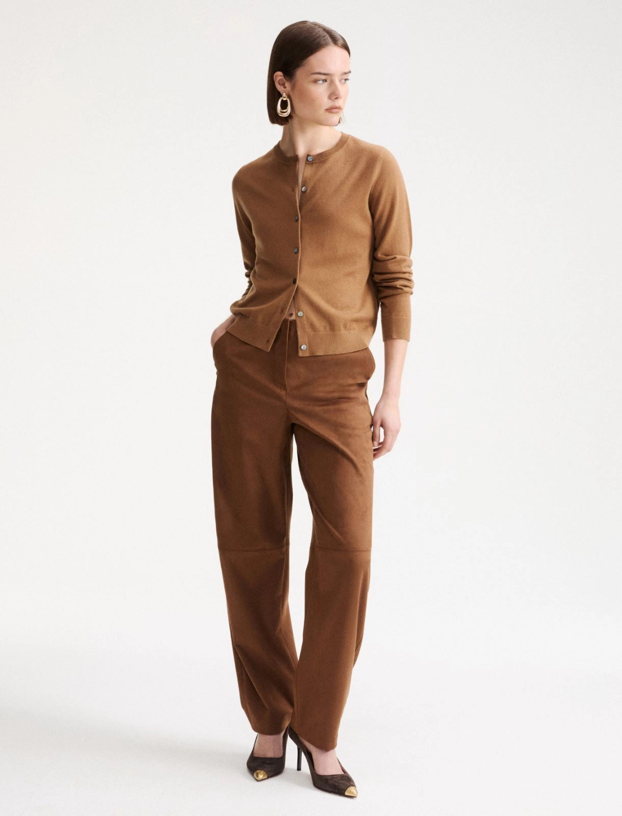 Marella Pantaloni barrel in suede MLLAmour AI26 Marella