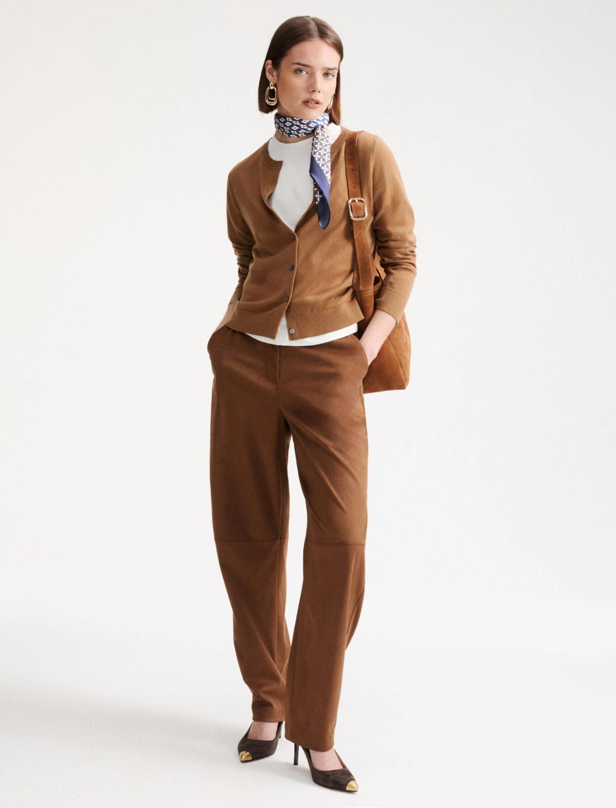 Marella Pantaloni barrel in suede MLLAmour AI26 Marella