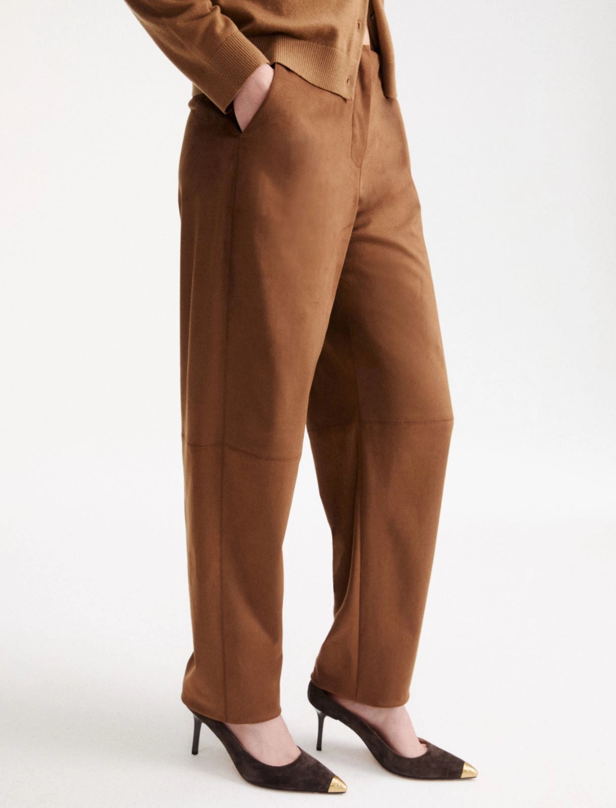 Marella Pantaloni barrel in suede MLLAmour AI26 Marella