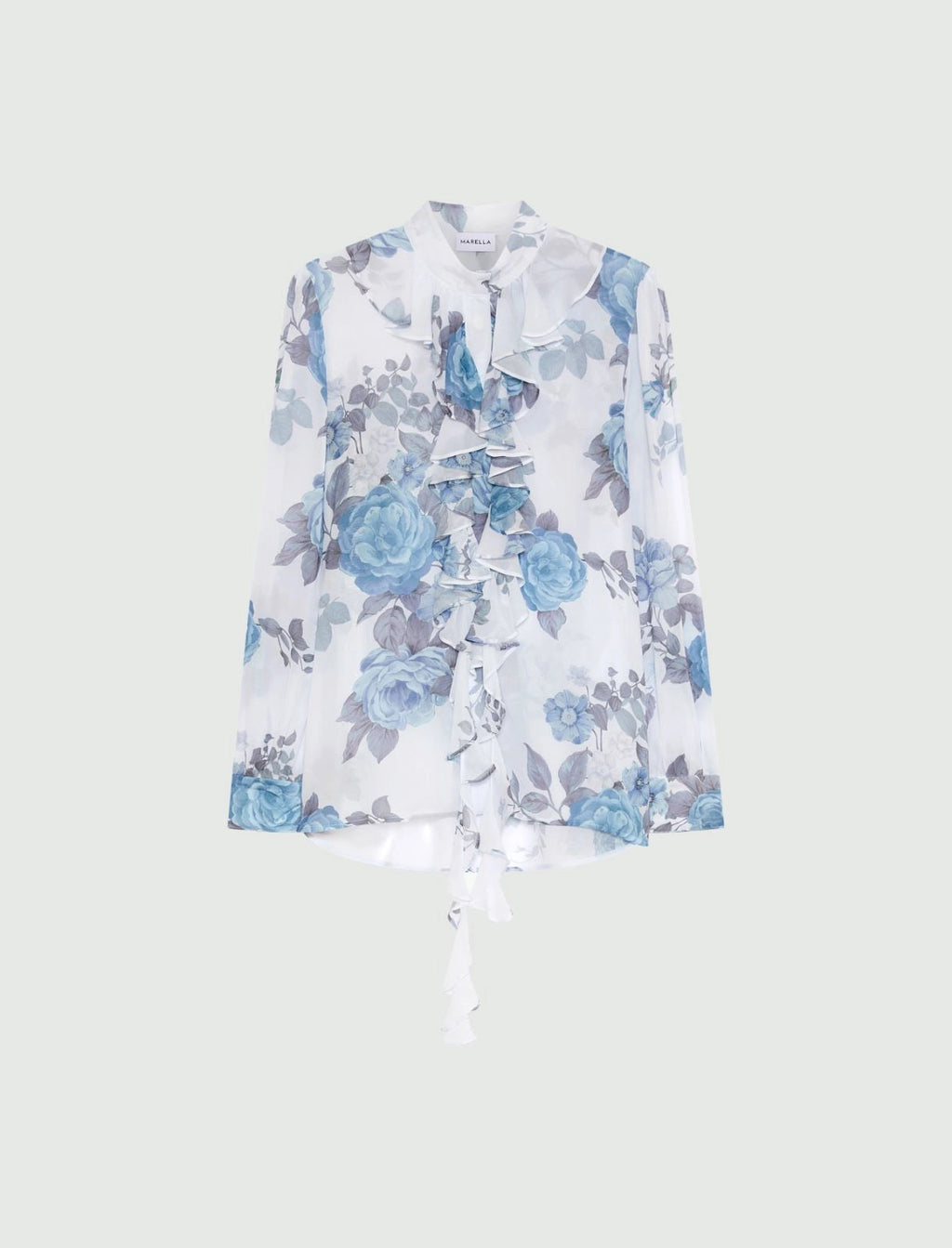 Marella Camicia in georgette con rouche MLLCanapa PE26 Marella