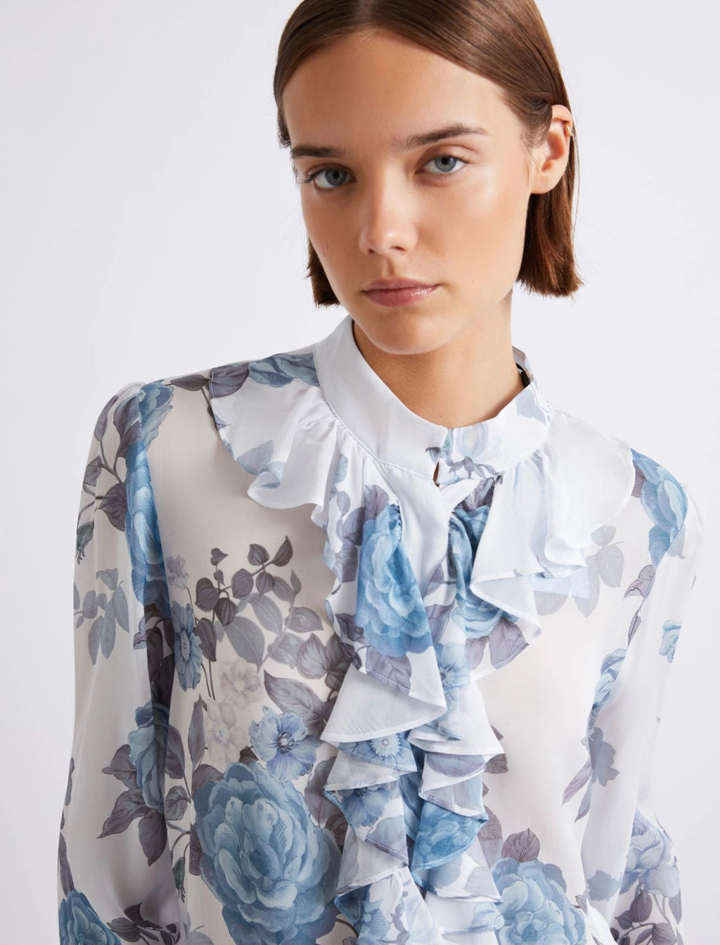 Marella Camicia in georgette con rouche MLLCanapa PE26 Marella