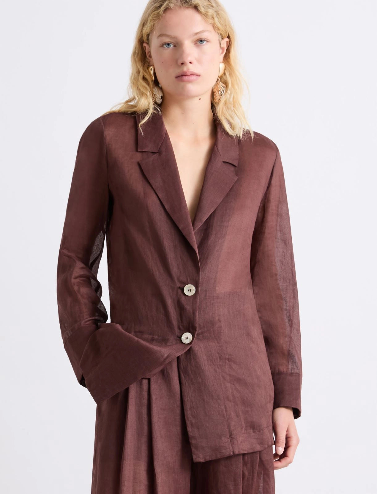 Marella Blazer in ramié monopetto MLLClasse  PE26 Marella