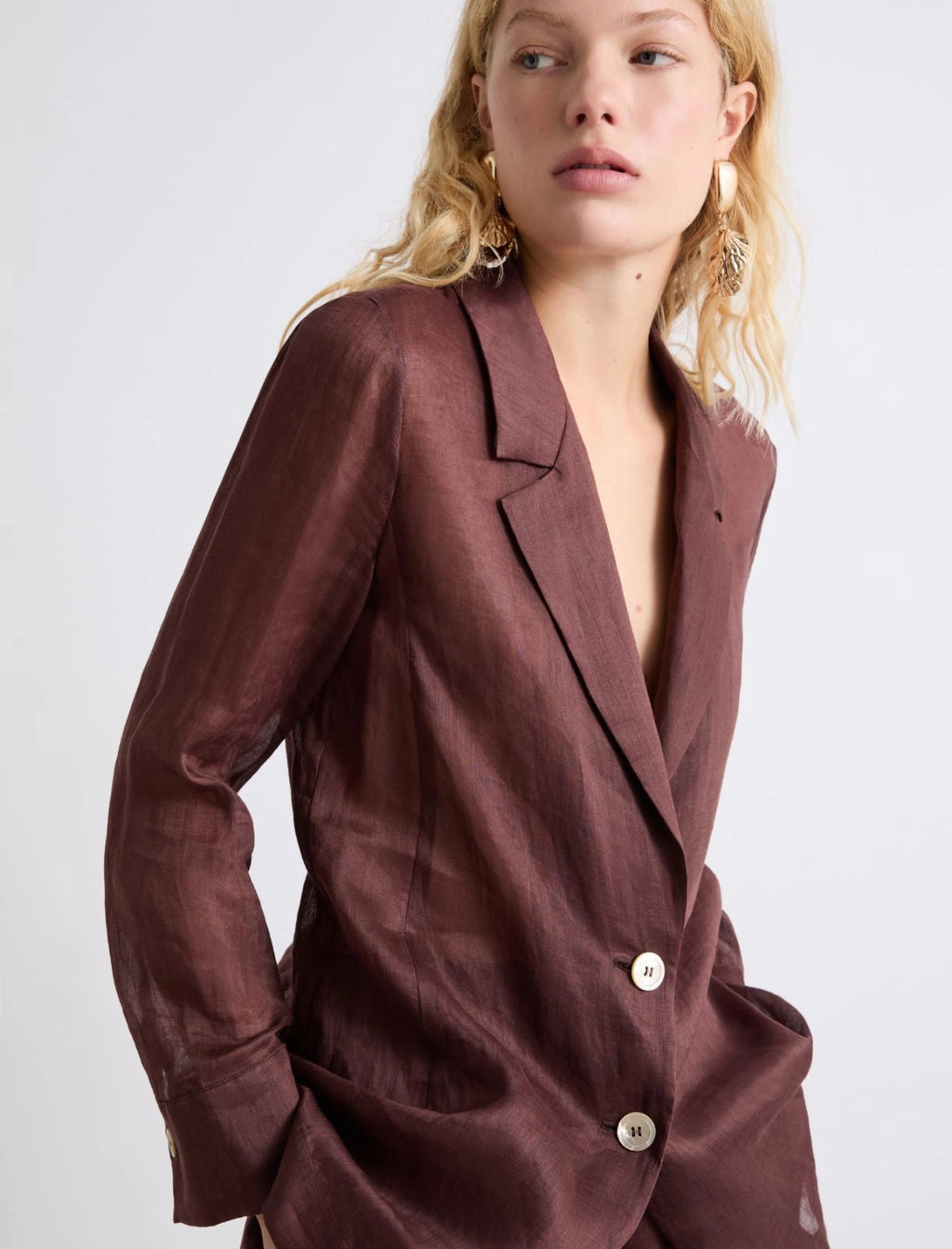 Marella Blazer in ramié monopetto MLLClasse  PE26 Marella
