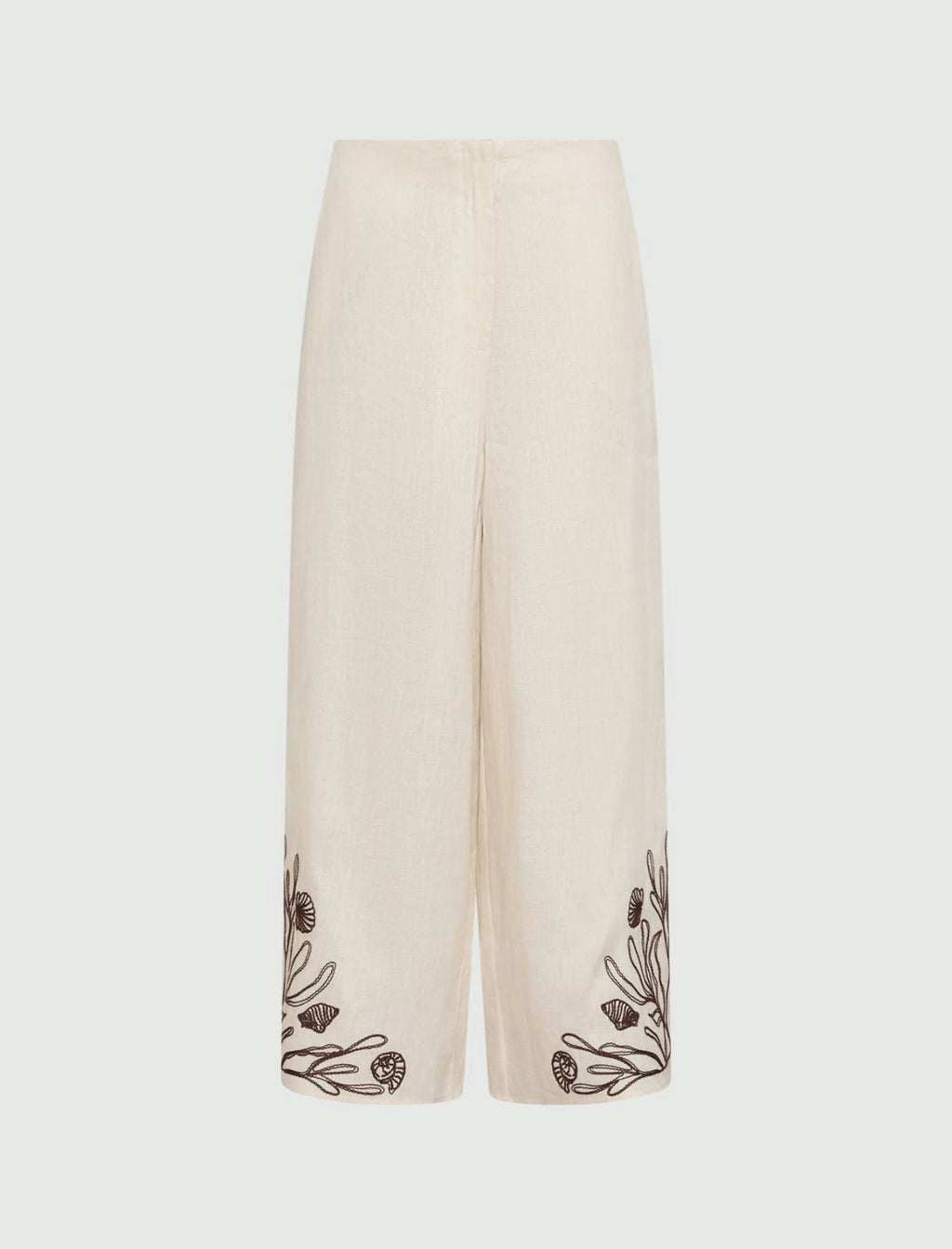 Marella Pantalone in lino con ricami MLLDolce  PE26 Marella