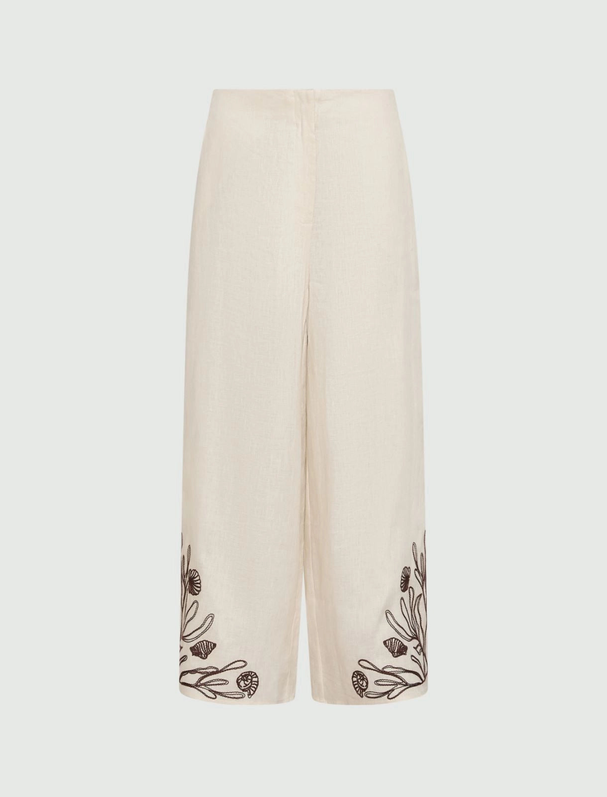 Marella Pantalone in lino con ricami MLLDolce  PE26 Marella