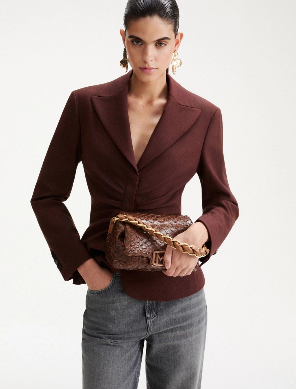 Marella Accessori Borsa Le Muse new small MLLDorico1, caramello AI26 Marella Accessori