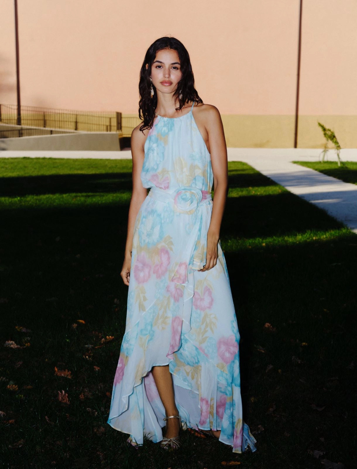 Marella Abito con volant e rosa in vita MLLFiero PE26 Marella