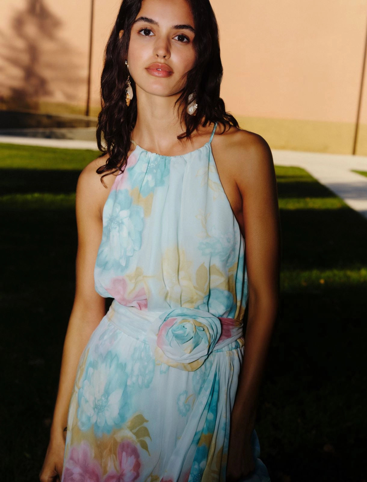 Marella Abito con volant e rosa in vita MLLFiero PE26 Marella