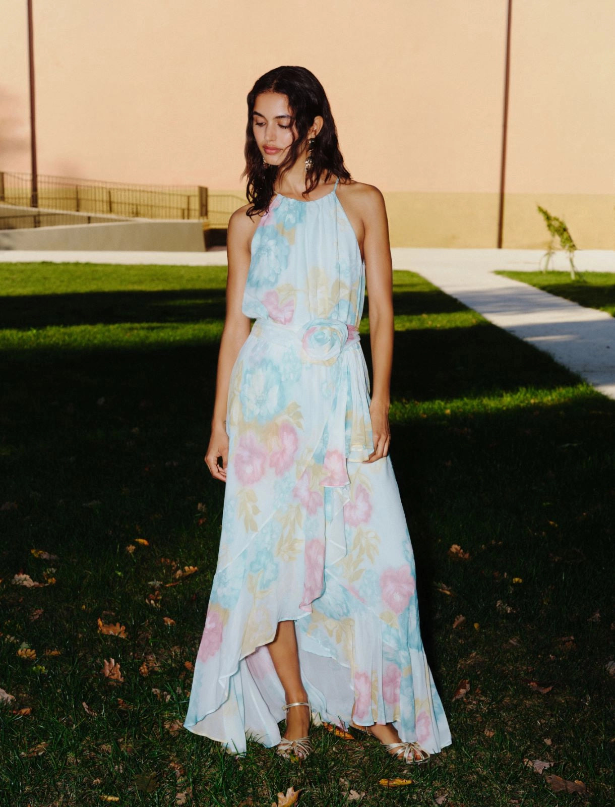 Marella Abito con volant e rosa in vita MLLFiero PE26 Marella