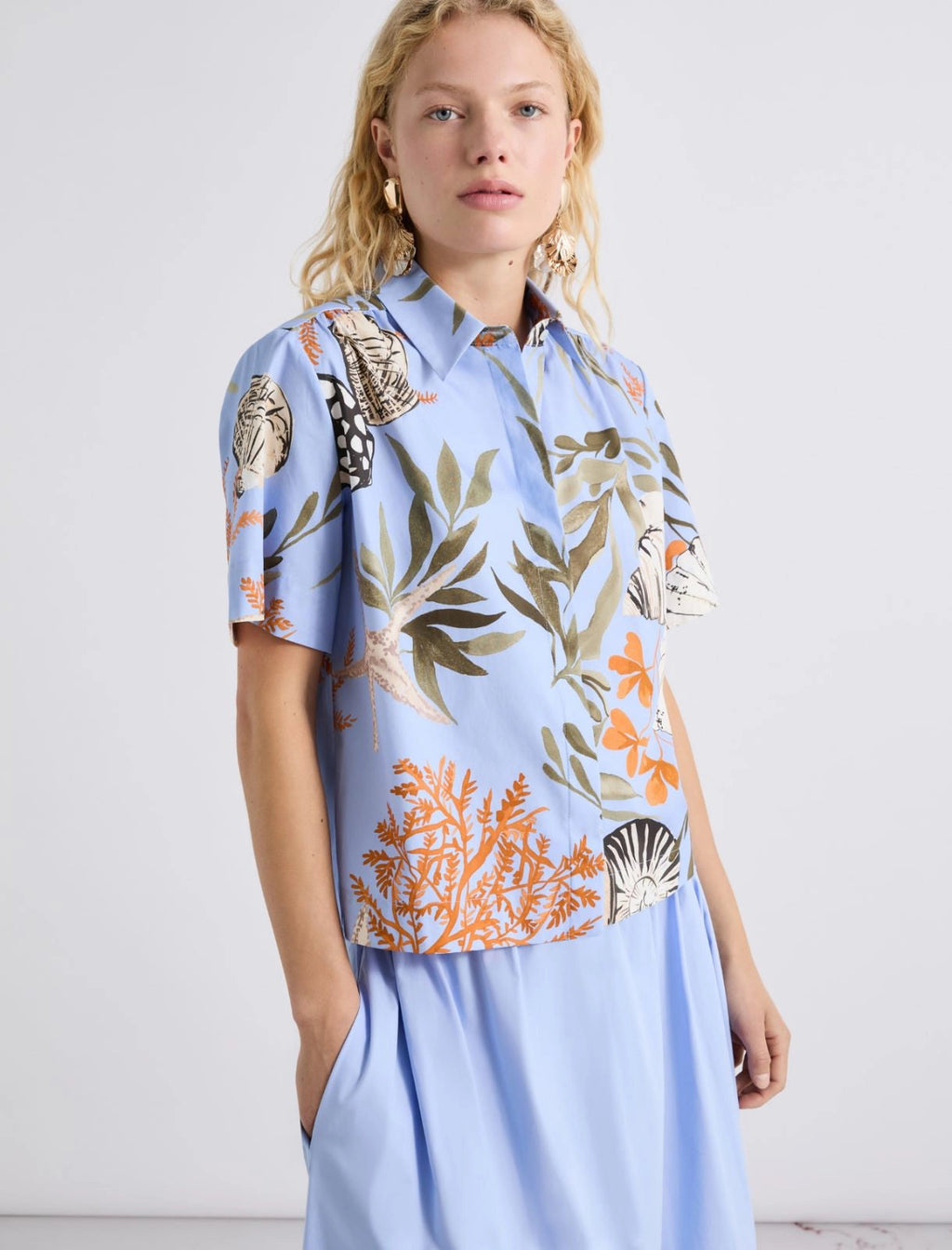 Marella Camicia in popelina di cotone stampato MLLFormosa PE26 Marella