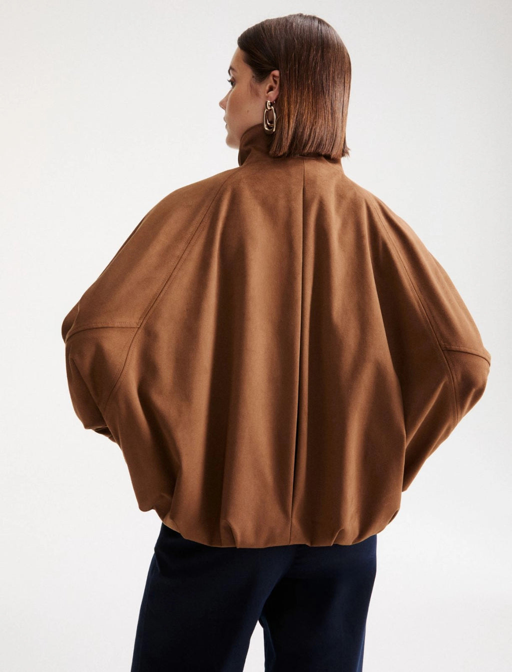 Marella Blouson a collo alto in suede MLLGiubba AI26 Marella