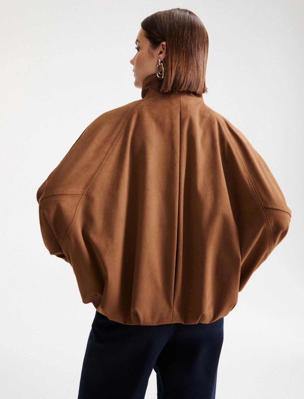 Marella Blouson a collo alto in suede MLLGiubba AI26 Marella