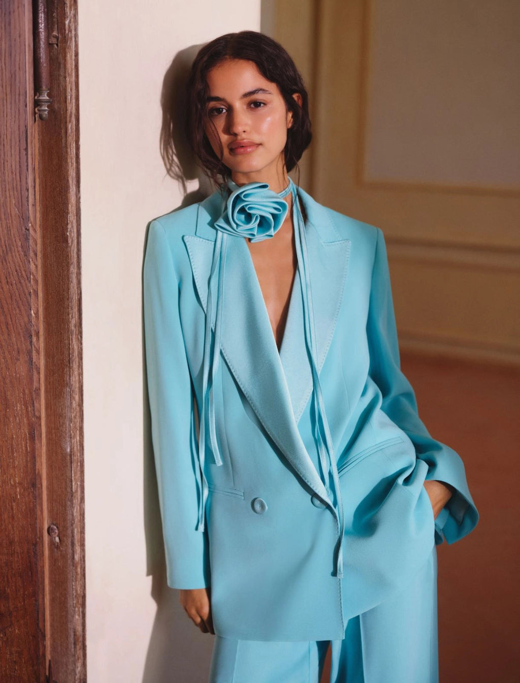 Marella Blazer in envers satin con cintura MLLGiugno PE26 Marella
