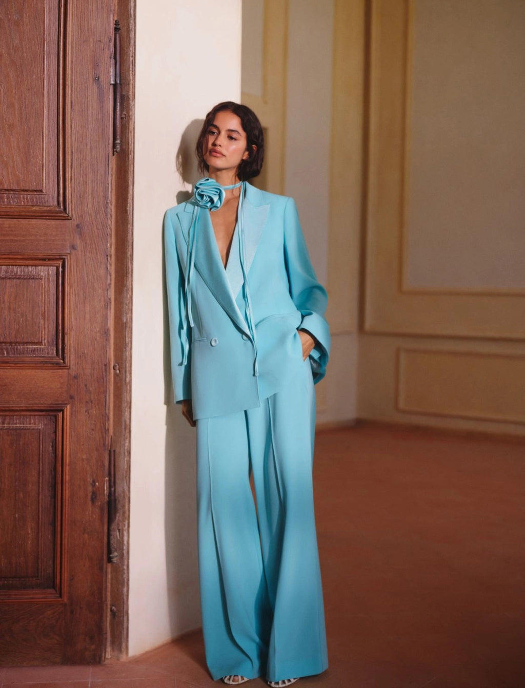 Marella Blazer in envers satin con cintura MLLGiugno PE26 Marella