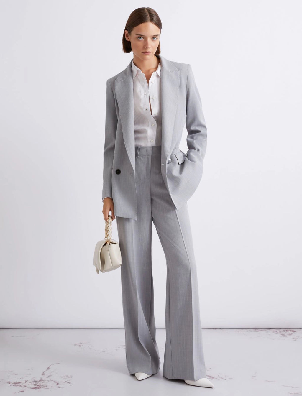 Marella Pantalone dritto in tela strech malfilé  PE26 Marella