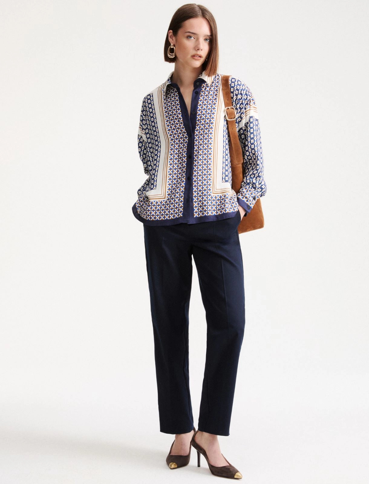 Marella Camicia over in twill di viscosa MLLLicenza AI26 Marella