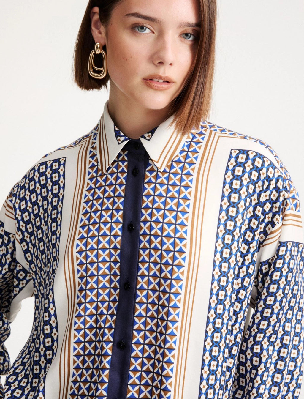Marella Camicia over in twill di viscosa MLLLicenza AI26 Marella