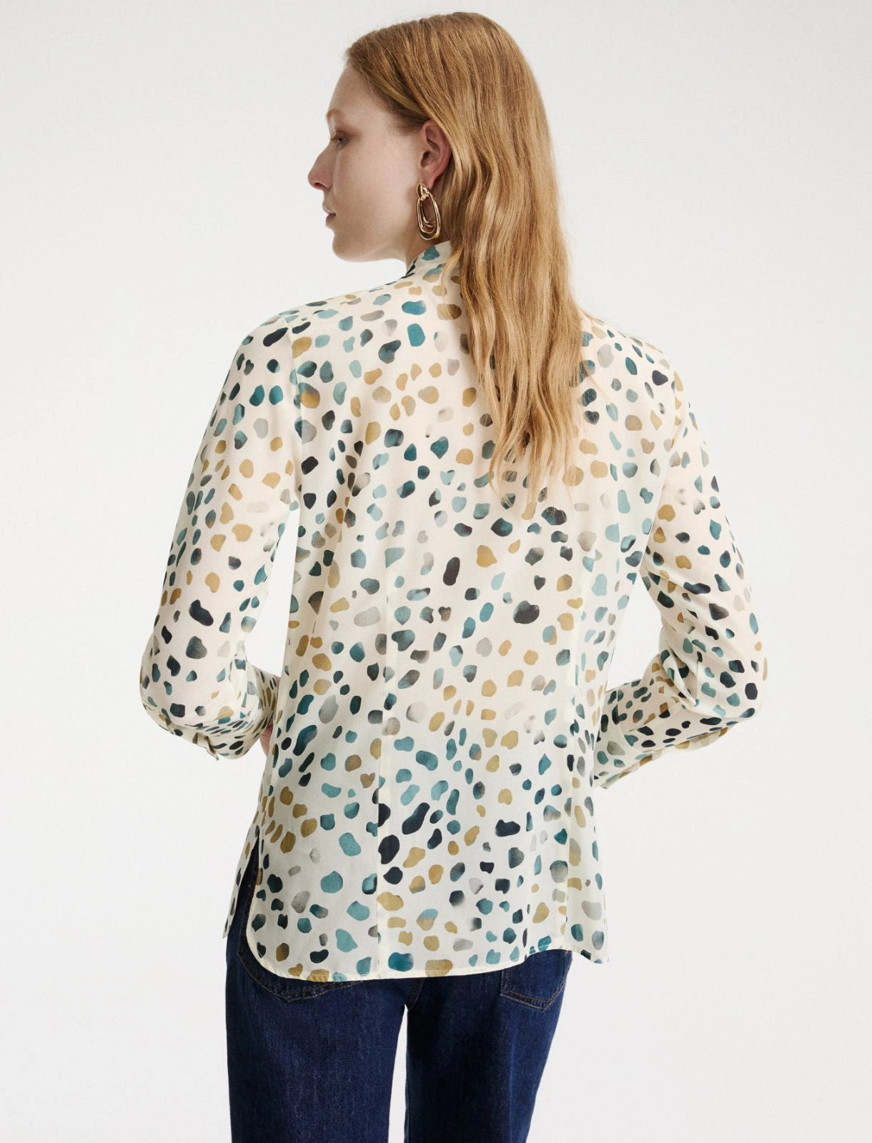 Marella Art. 365 Camicia in pura seta con sciarpina AI26 Marella