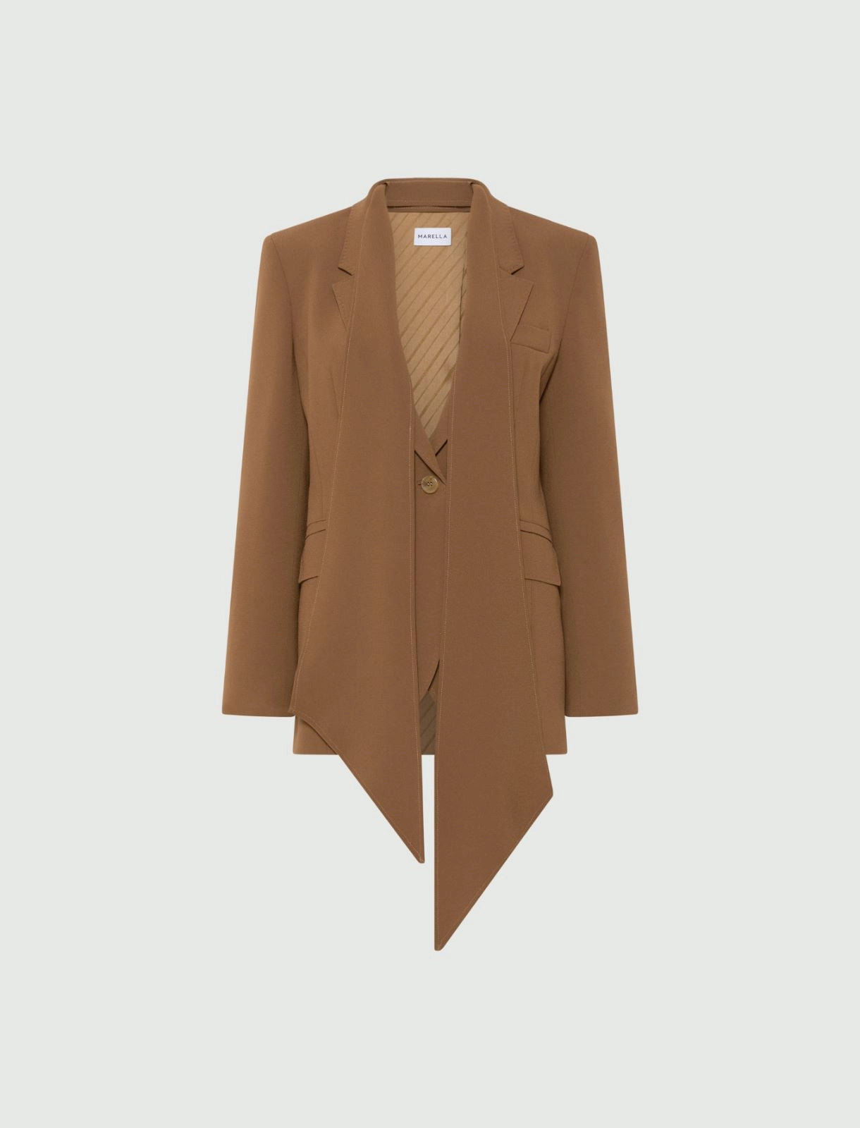 Marella Giacca in envers satin con sciarpa coordinata removibile MLLOttone AI26 Marella