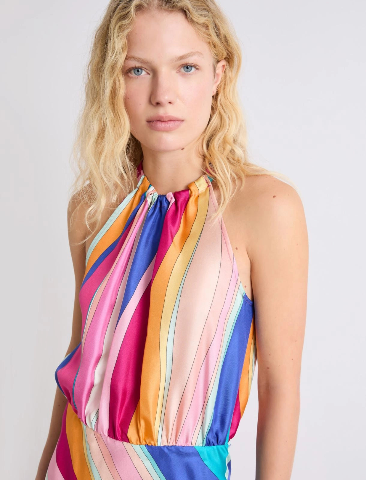 Marella Abito lungo in twill di seta MLLQuite PE26 Marella