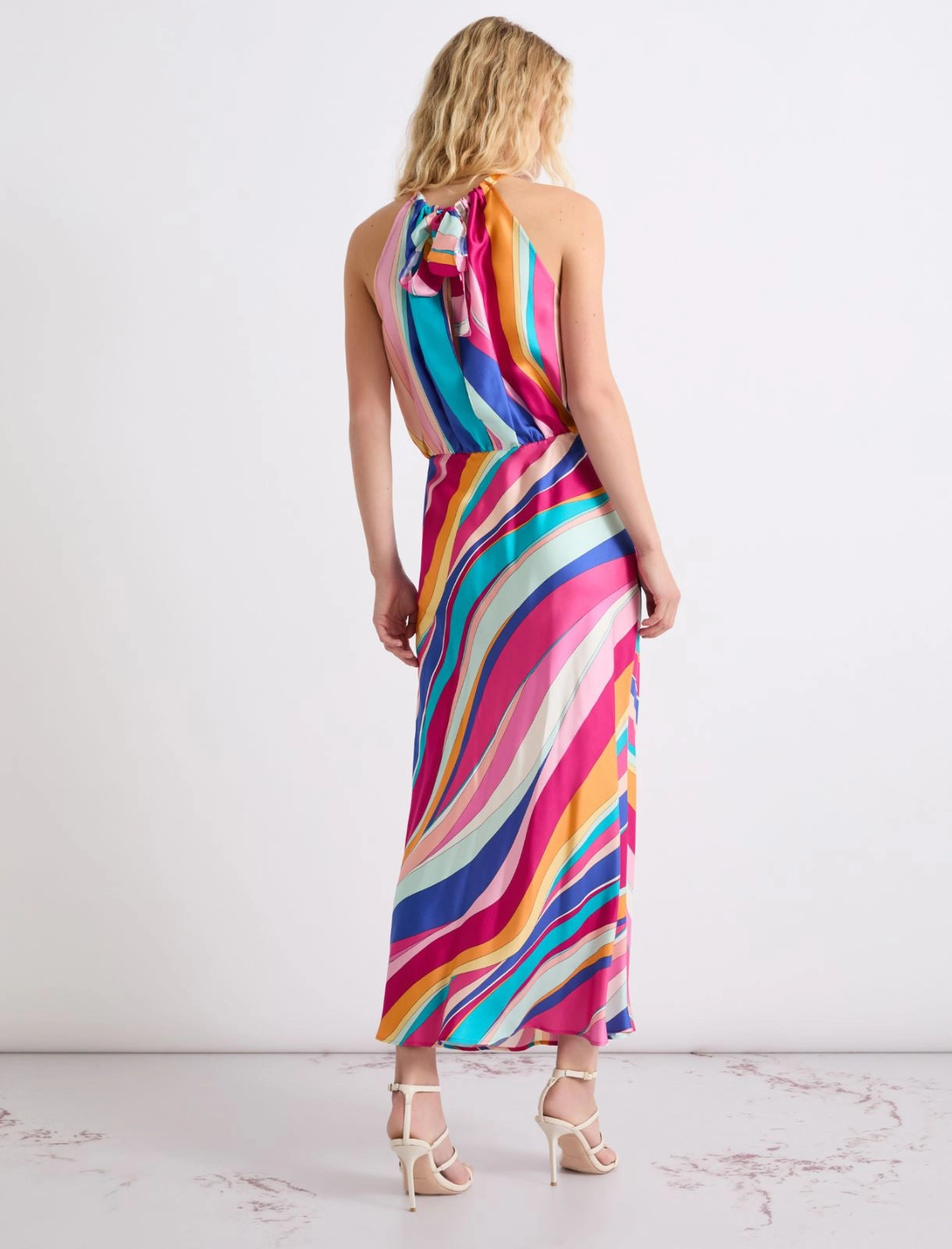 Marella Abito lungo in twill di seta MLLQuite PE26 Marella