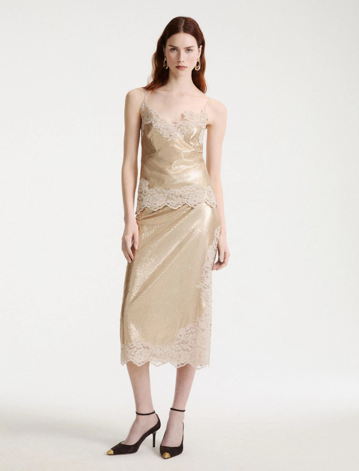 Marella  Gonna in tulle con paillette e pizzo MLLRing AI26 Marella