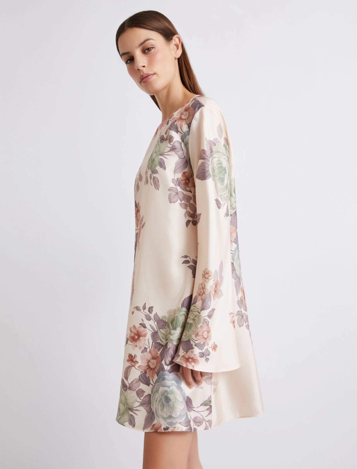 Marella Abito svasato in twill di seta MLLSamba PE26 Marella