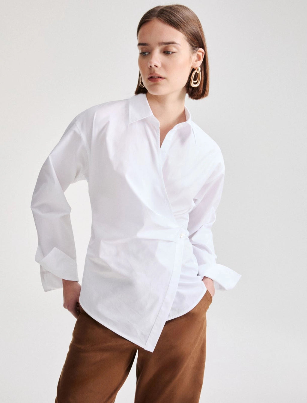 Marella Camicia asimmetrica in popeline di cotone MLLSolista AI26 Marella