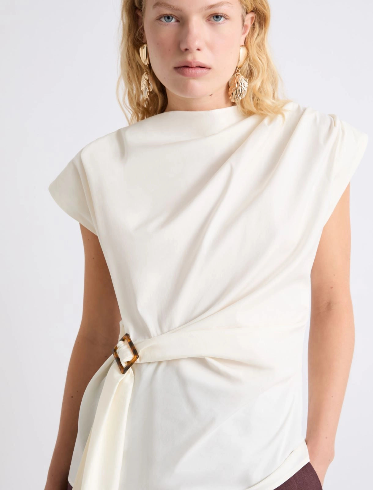 Marella Blusa smanicata con drappeggio MLLSupremo PE26 Marella