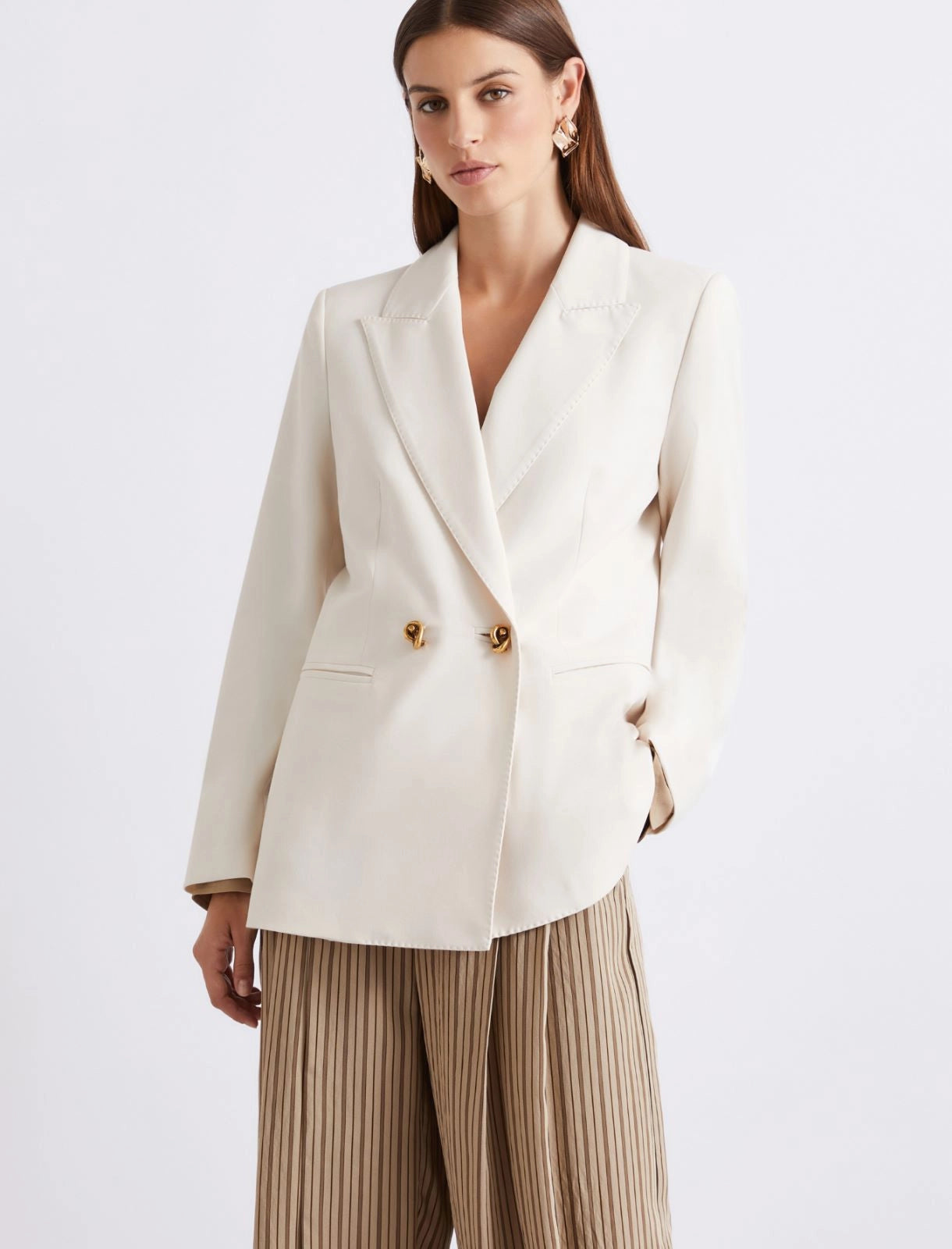 Marella Blazer doppiopetto in tela stretch MLLTropico PE26 Marella