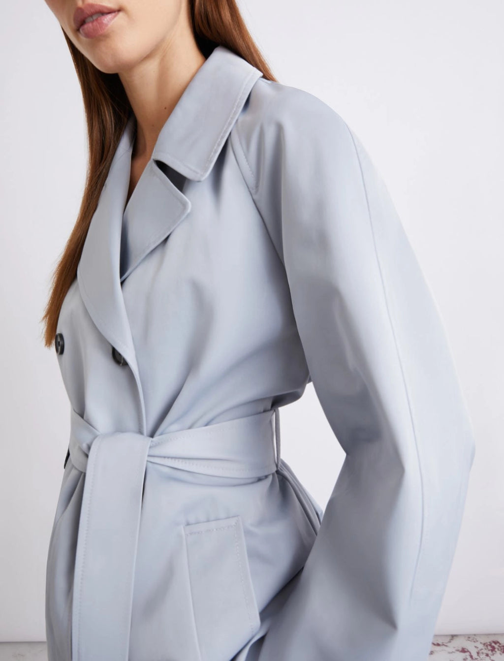 Marella Trench in cotone tecnico, azzurro MLLUmido  PE26 Marella