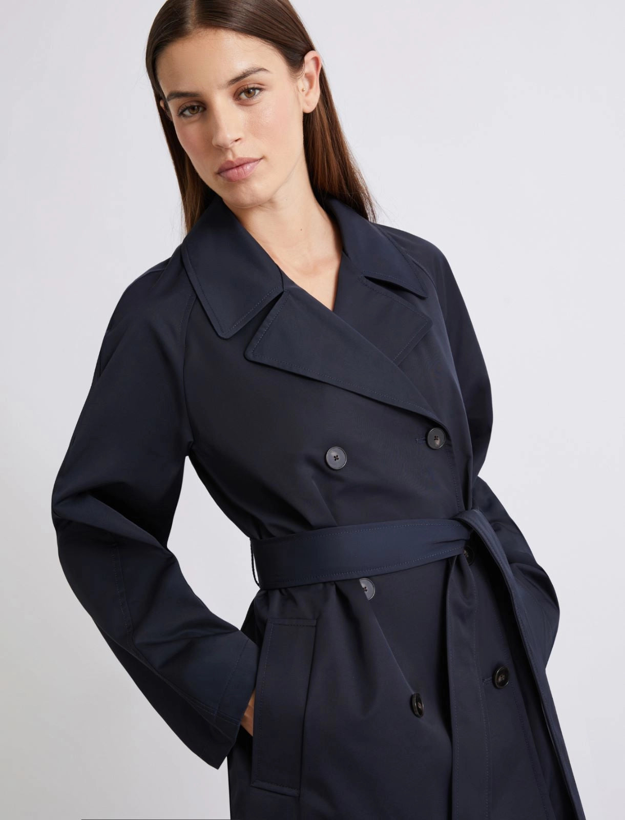 Marella Trench in cotone tecnico, blu MLLUmido  PE26 Marella