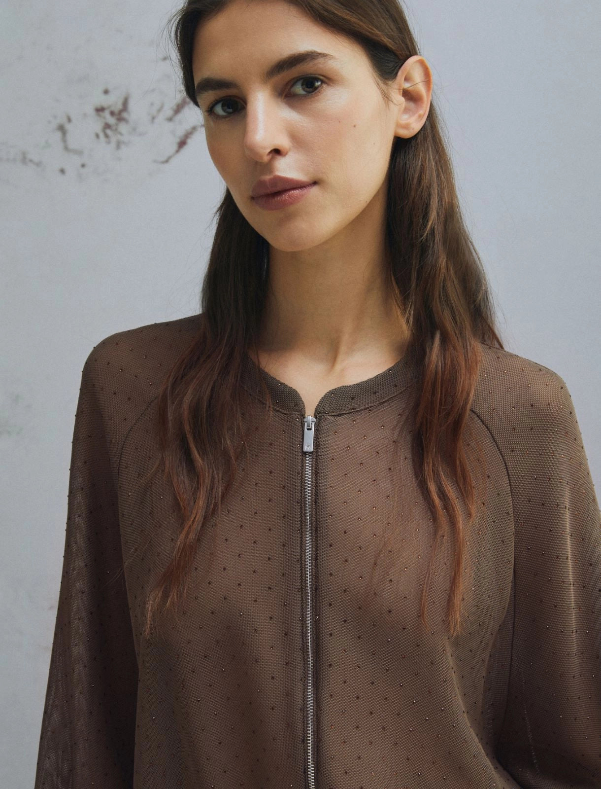 Marella Monochrome Bomber oversize con micro strass PE26 Marella Monochrome