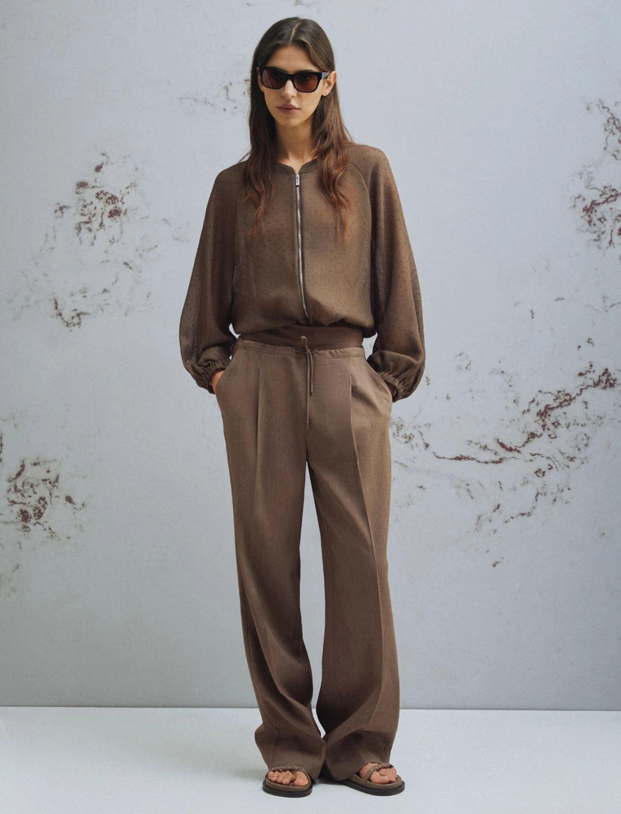 Marella Monochrome Bomber oversize con micro strass PE26 Marella Monochrome