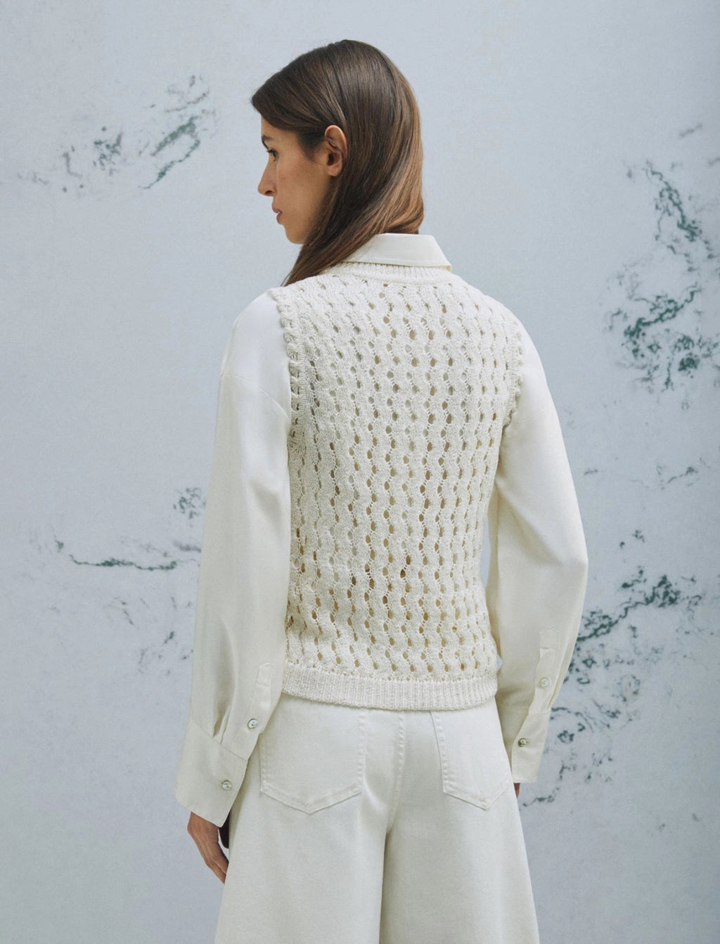 Marella Monochrome Top in cotone mouliné MLMEmiro PE26 Marella Monochrome