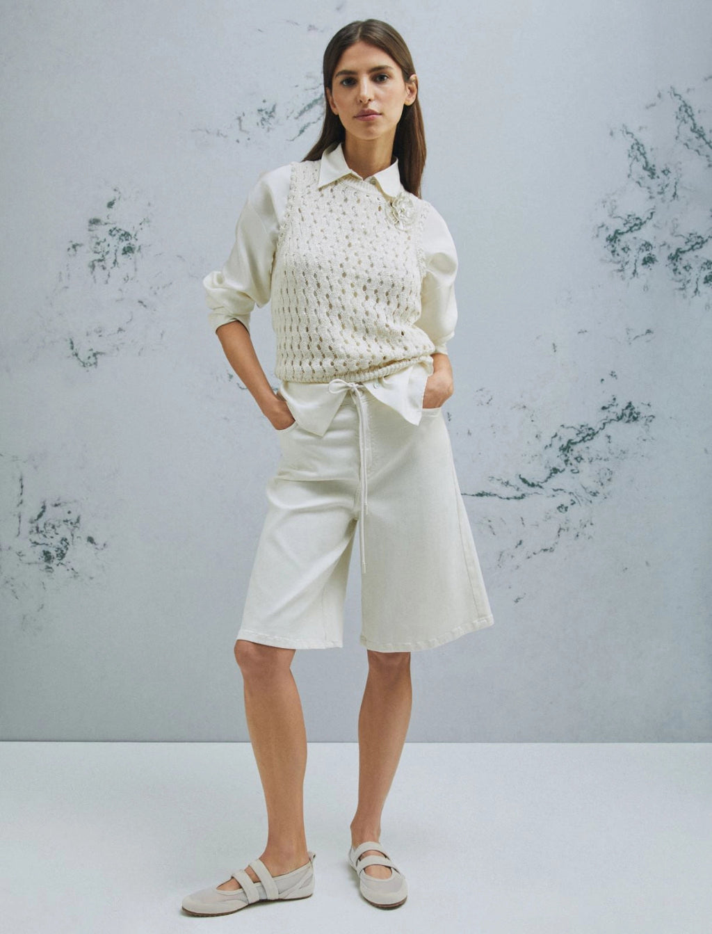Marella Monochrome Top in cotone mouliné MLMEmiro PE26 Marella Monochrome