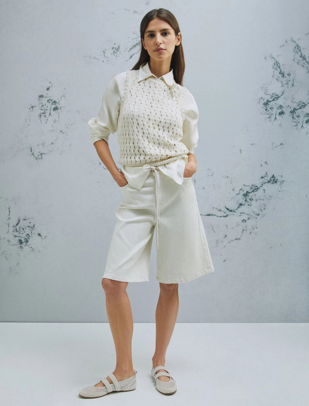 Marella Monochrome Top in cotone mouliné MLMEmiro PE26 Marella Monochrome