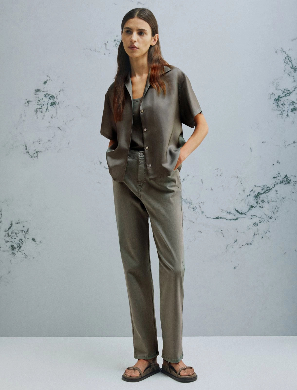 Marella Monochrome Camicia in seta con maniche MLMSegnale PE26 Marella Monochrome