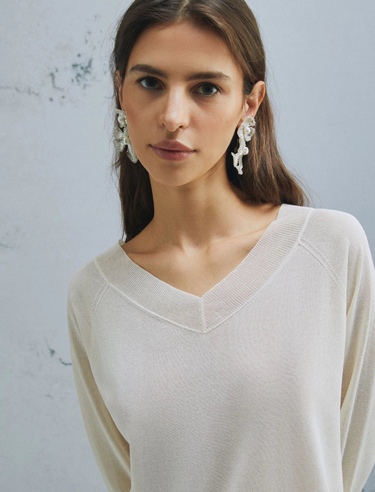 Marella Monochrome Maglia con scollo a V MLMTubo PE26 Marella Monochrome