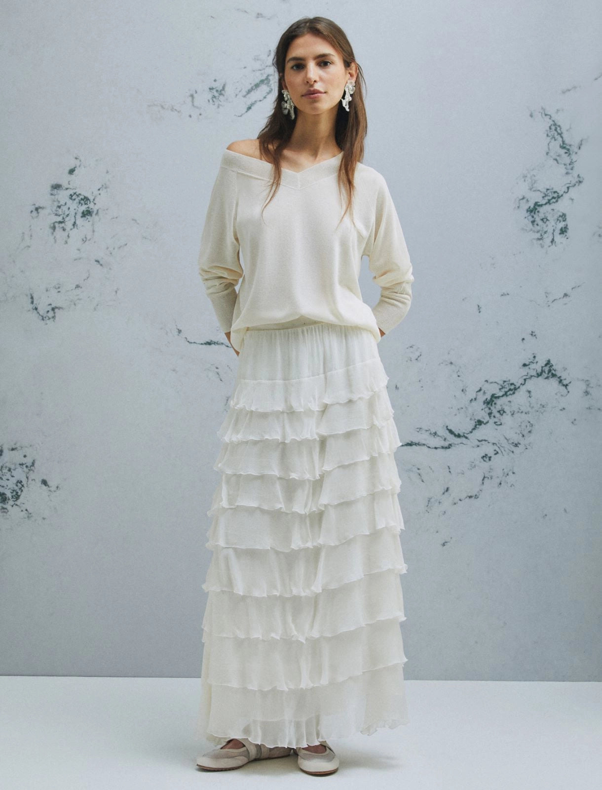 Marella Monochrome Maglia con scollo a V MLMTubo PE26 Marella Monochrome