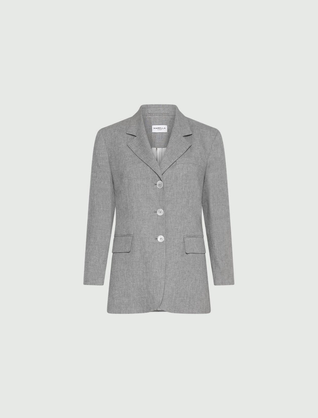 Marella Sport Blazer monopetto in misto lino MLSCachi PE26 Marella Sport