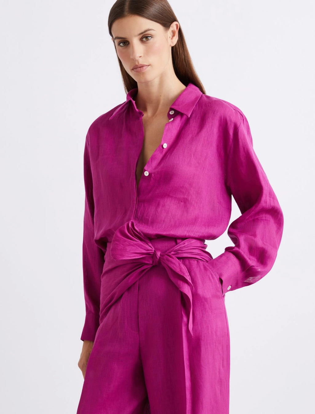 Marella Sport Camicia in puro lino con sciarpina MLSEditore PE26 Marella Sport