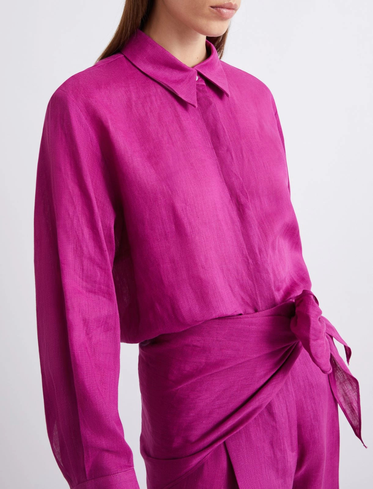 Marella Sport Camicia in puro lino con sciarpina MLSEditore PE26 Marella Sport